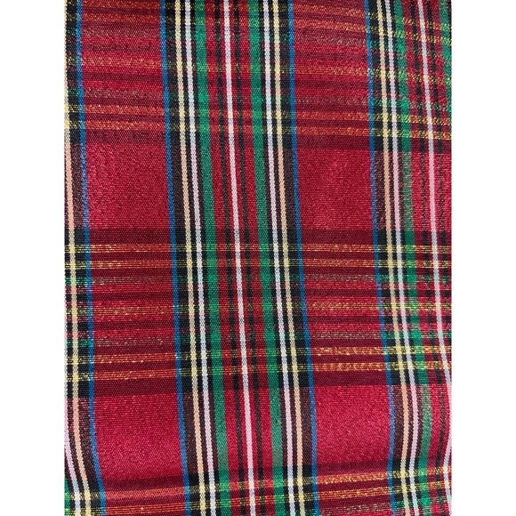 Lenox Christmas Holiday Nouveau Table Runner Tartan Metallic 14-inch X 70-inch - Picture 7 of 8